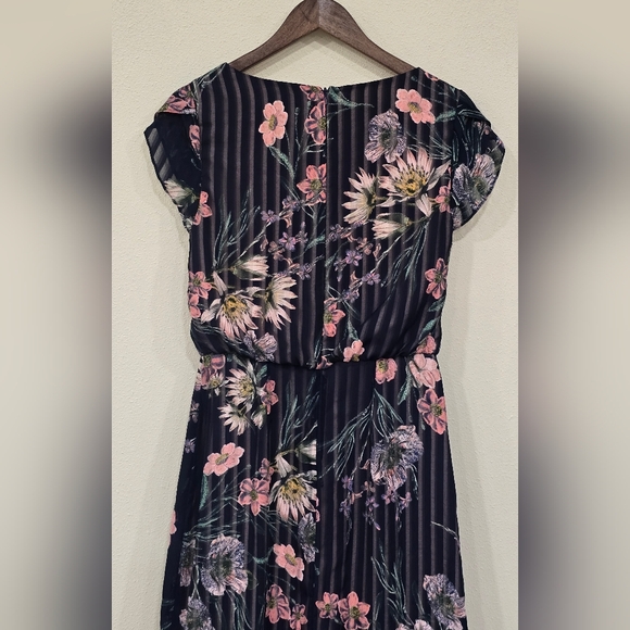 Kay Unger Ricarda Navy Floral Maxi Dress Sz 8 - Picture 14 of 15
